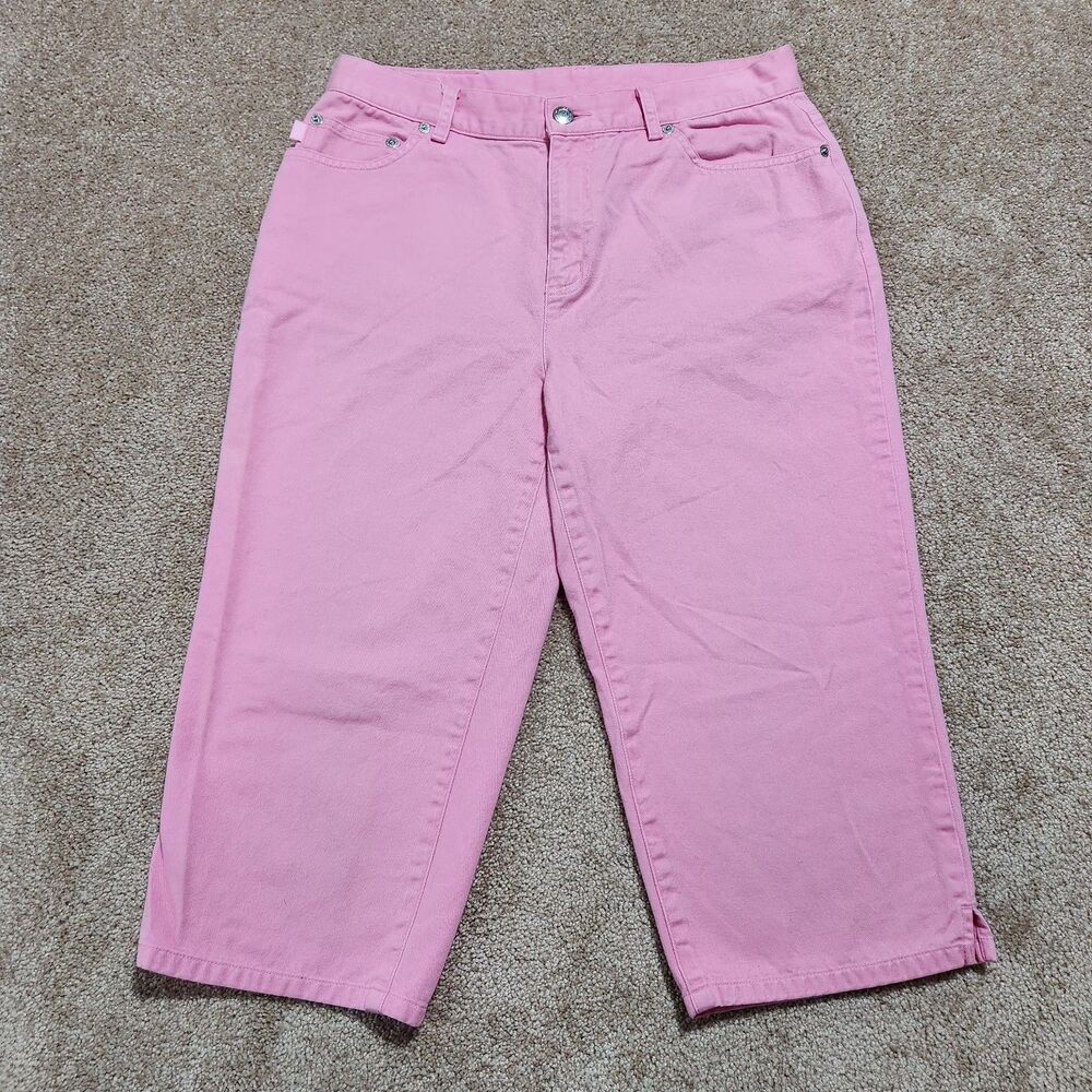 Lauren Jeans Co Ralph Lauren Capri Jeans Women 8P Pink Mid Rise Straight Leg